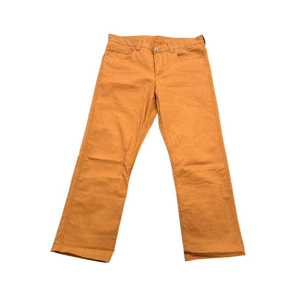 Woolrich Woolen Mills Mens 32x30 Brown Canvas Straight Leg 5-Pocket Pants
